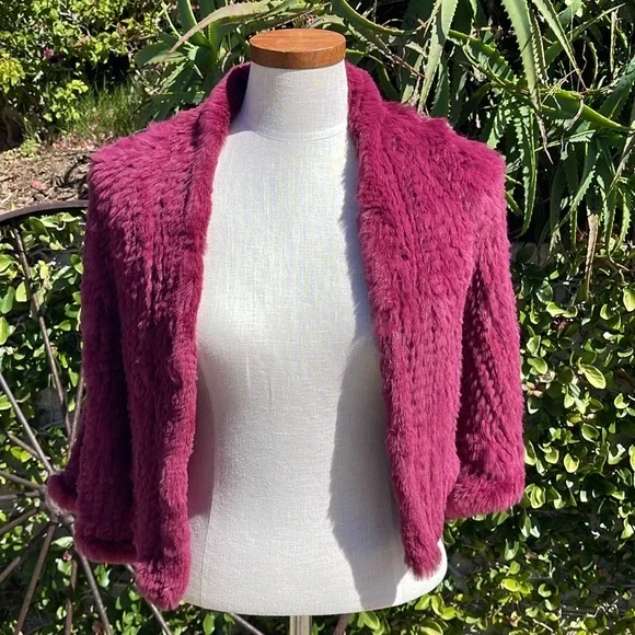 Vintage Jackets Coats Vintage 9s Rabbit Fur Shrug Jacket